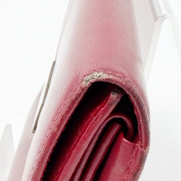 PRADA | AUTHENTIC Red Wallet Silver Hardware with Box Included - Picture 5 of 11